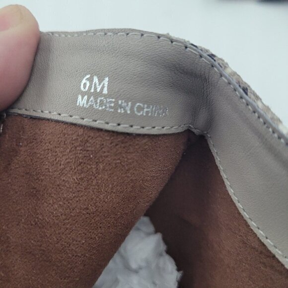 NEW Linea Paolo Python Snake Print Leather Pointed Side Zip Bootie Size 6M - Picture 10 of 12